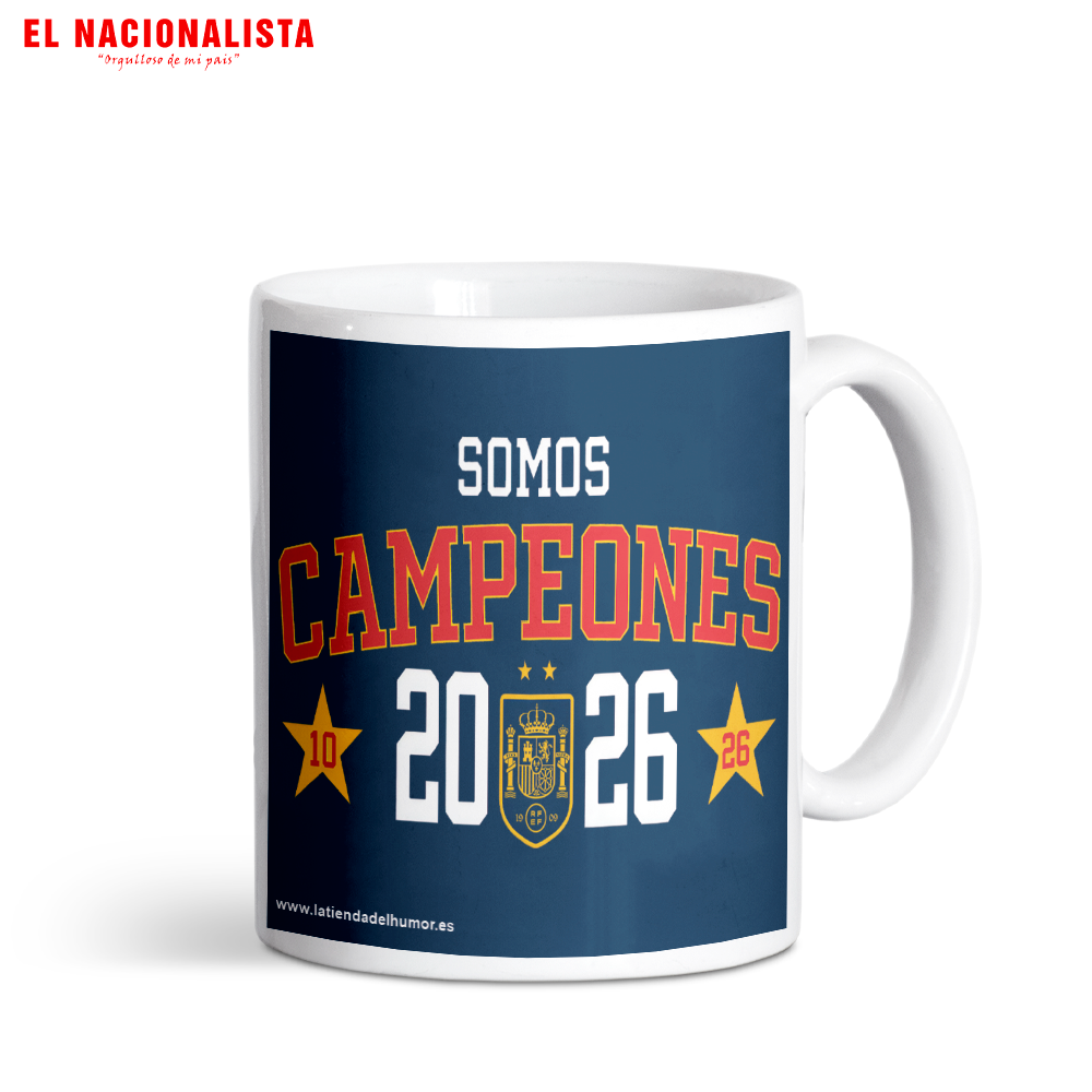 Taza Somos Campeones 2026 Fondo Azul Marino