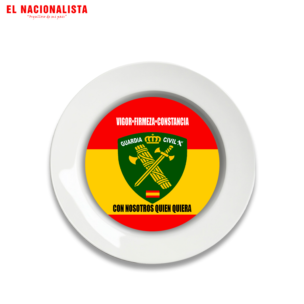 Plato Decorativo Guardia Civil España – Plato de Cerámica con Emblema de la Guardia Civil
