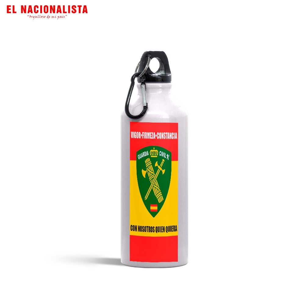 Cantimplora de Aluminio Guardia Civil España – Botella Deportiva con Emblema de la Guardia Civil