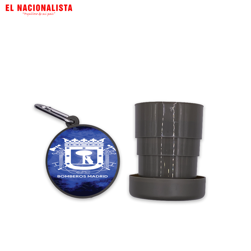 Vaso Plegable Portátil Bomberos Madrid – Copa de Viaje con Escudo Oficial
