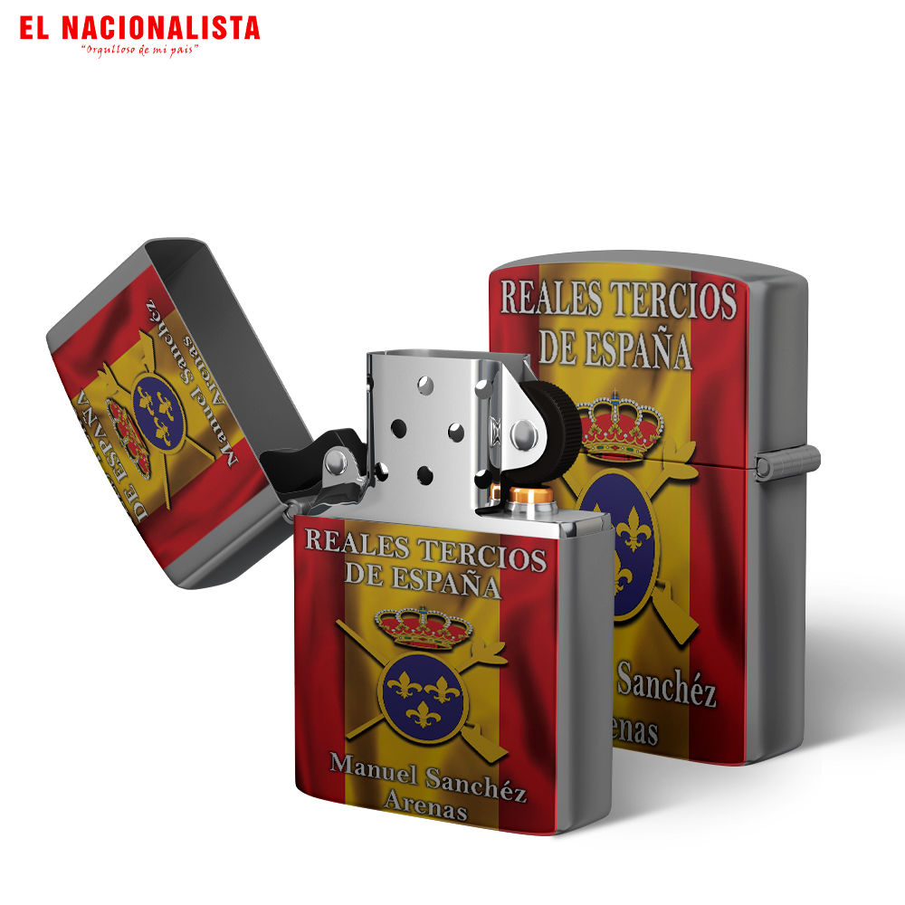 Encendedor Tipo Zippo Tercios de España – Mechero de Colección Tercios de España