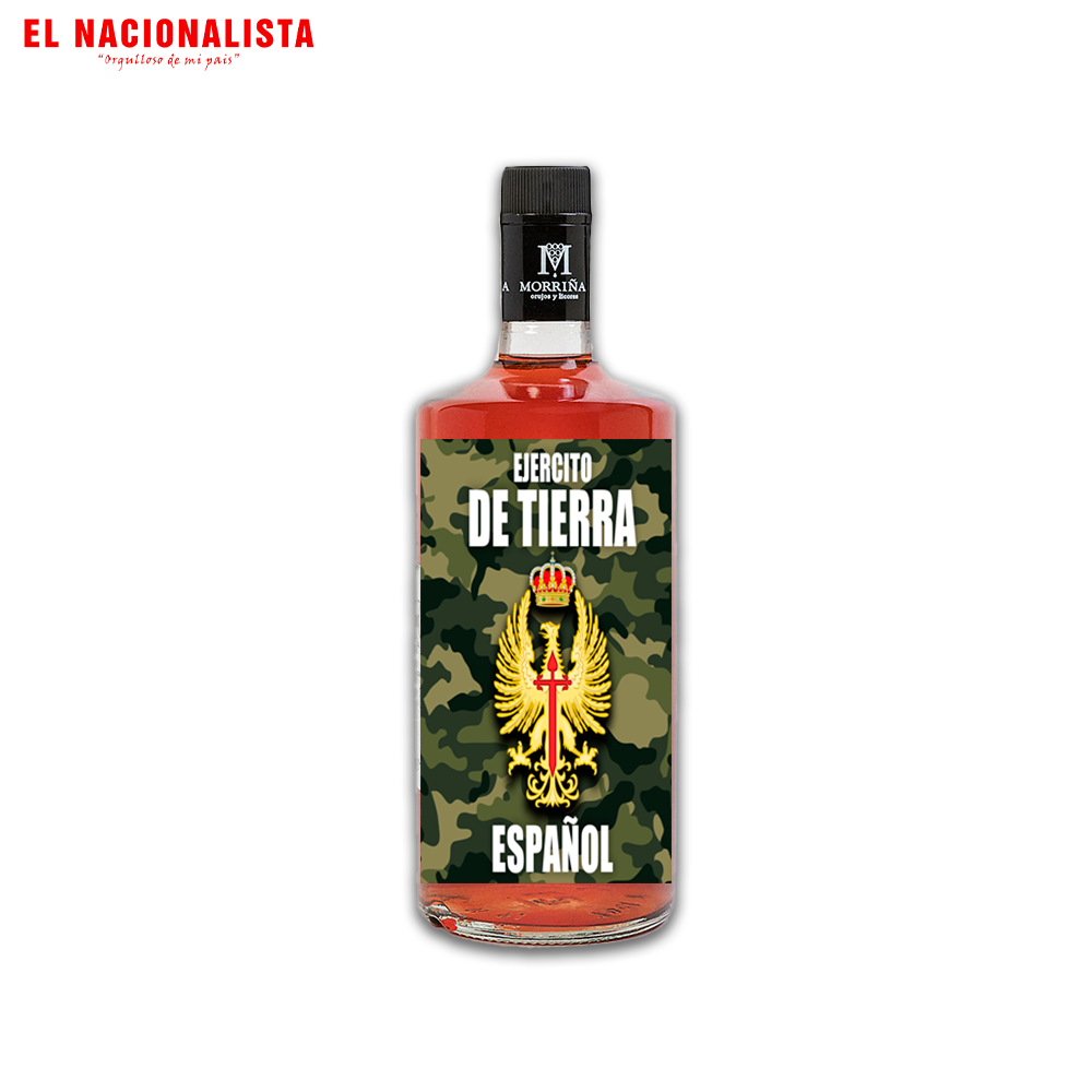 Botella de Licor Artesanal Ejército de Tierra Español – Edición Premium con Emblema del Ejército de Tierra