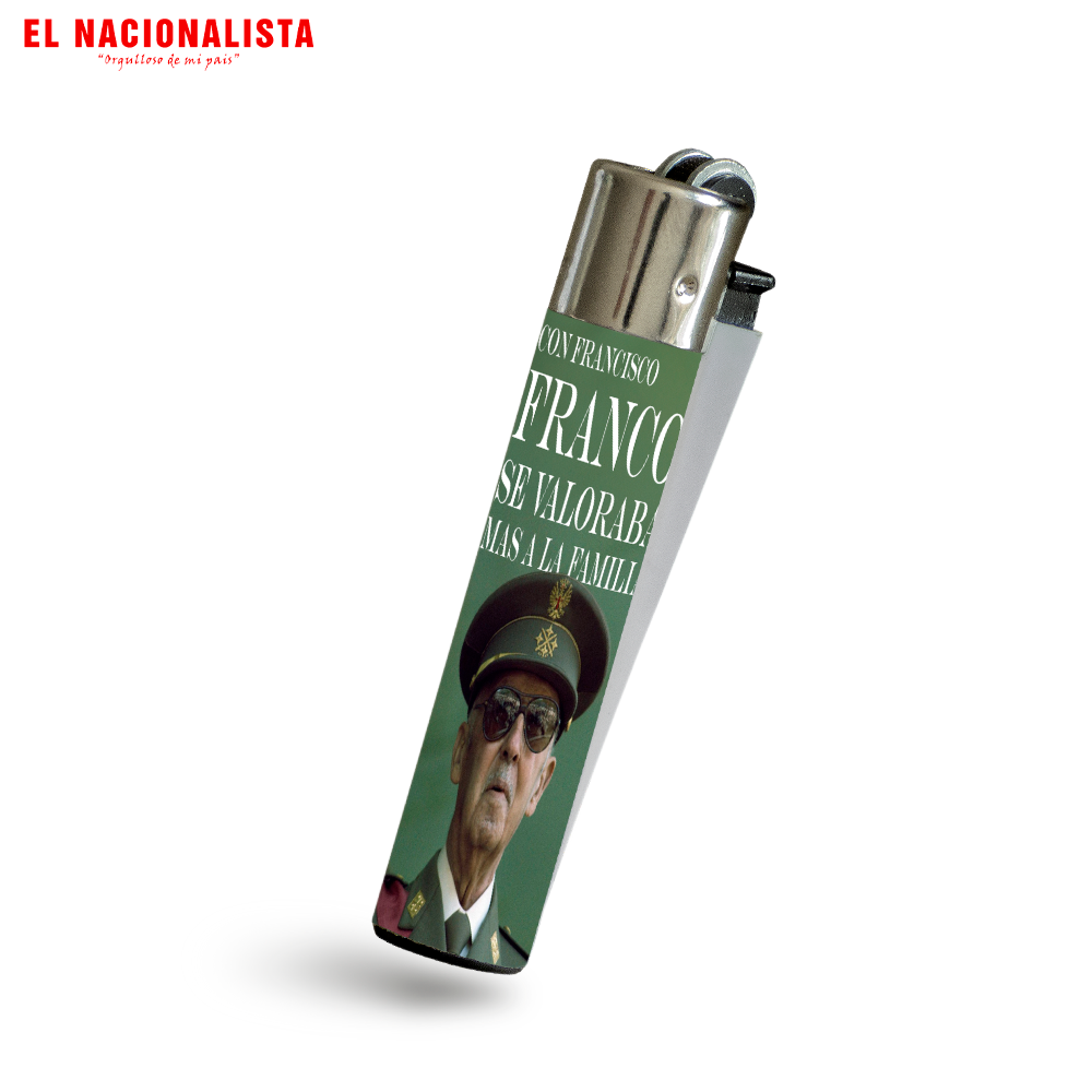 Mechero Con Francisco Franco se valoraba la Familia