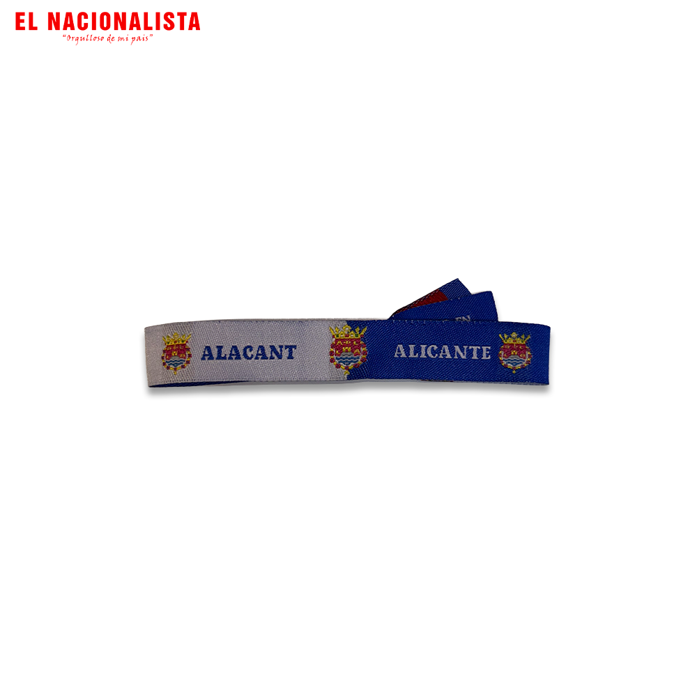 Pulsera Alicante Alacant – Azul con Escudo
