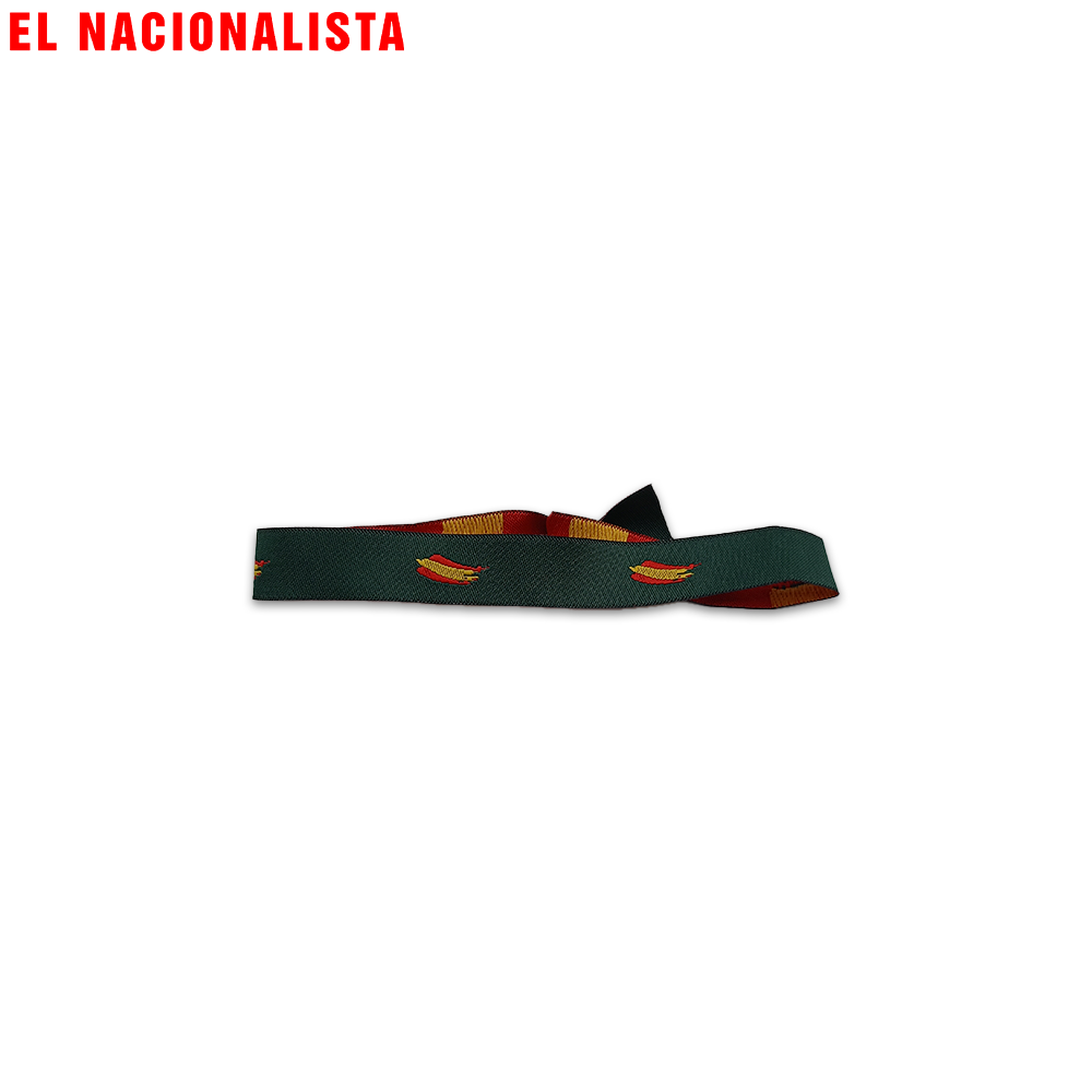 Pulsera Banderitas España – Verde Oscuro con Banderas