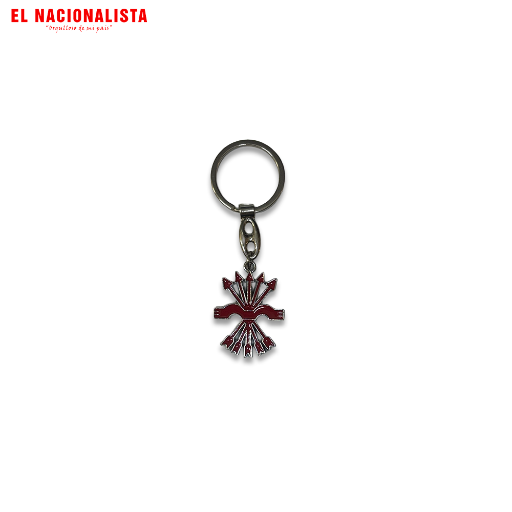 Llavero Plateado Yugo y Flechas – Símbolo Histórico