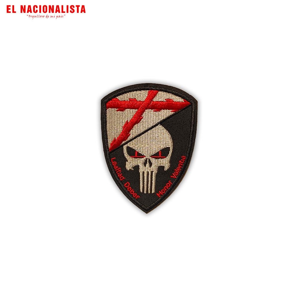 Parche Térmico Calavera Cruz de Borgoña – Lealtad Honor Valentía