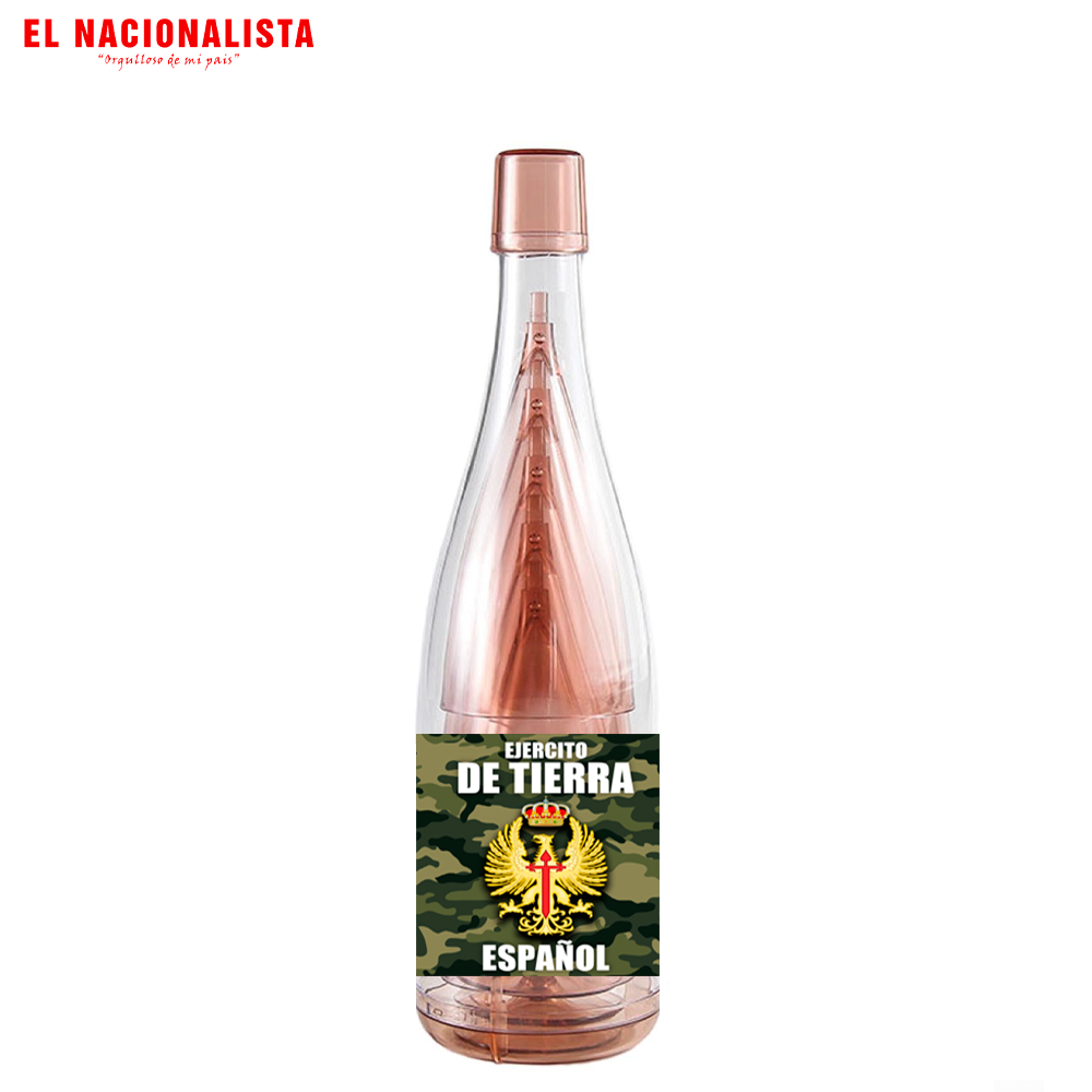 Kit de Vasitos en Botella Ejército de Tierra Español – Set de Brindis con Emblema del Ejército de Tierra