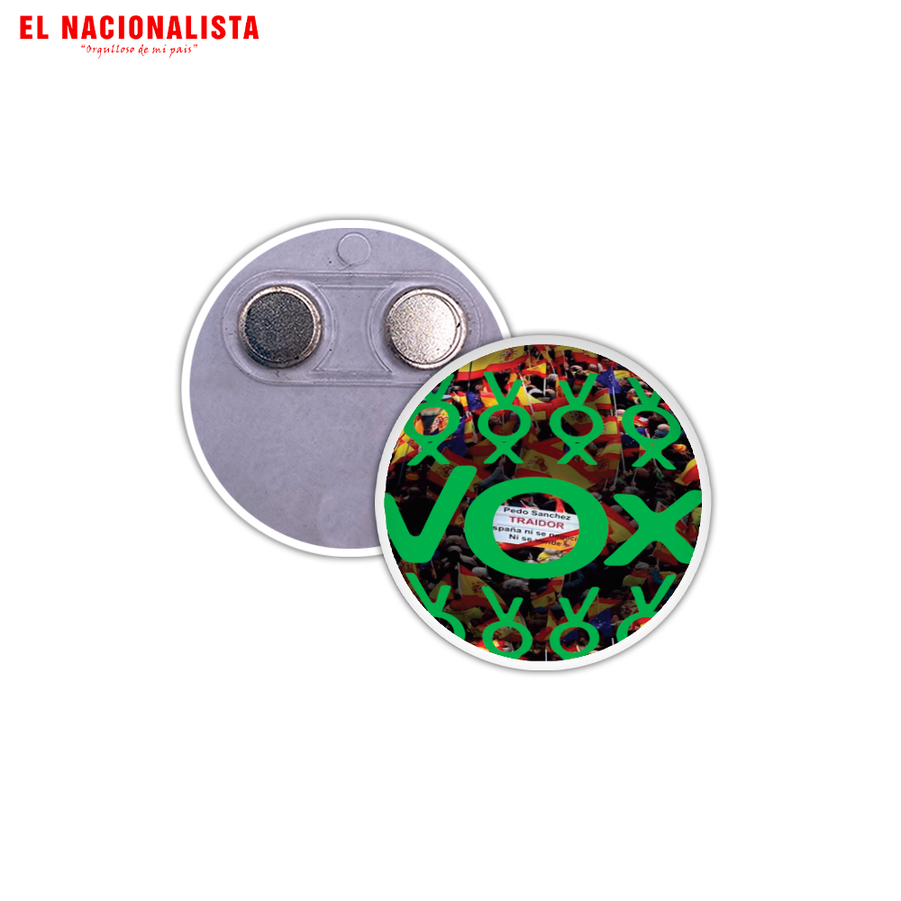 Imán Redondo Vox con muchos Vox – Recuerdo Magnético Vox con muchos Vox