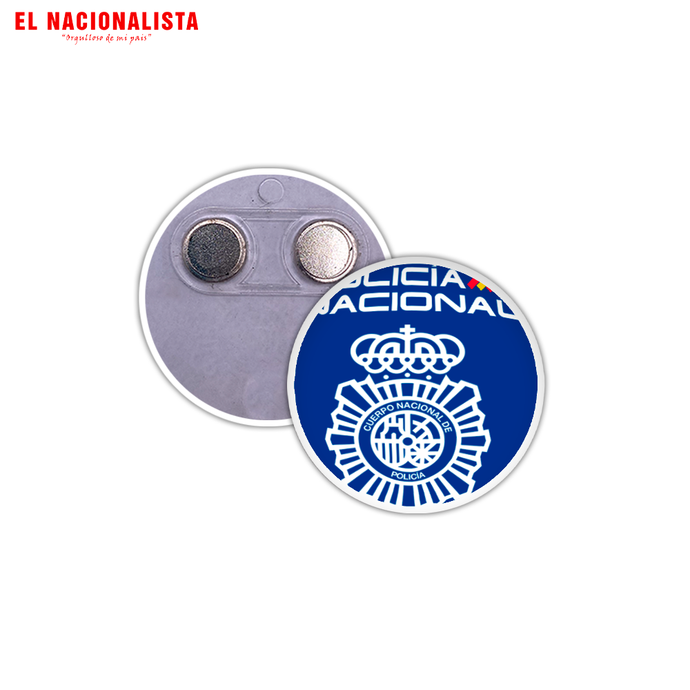 Imán Redondo para Nevera Policía Nacional – Souvenir Magnético con Emblema de la Policía Nacional