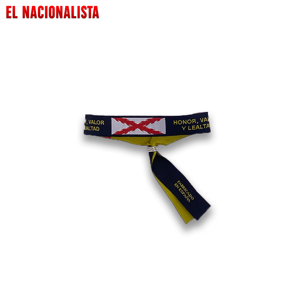 Pulsera Cruz de Borgoña Honor Valor Lealtad