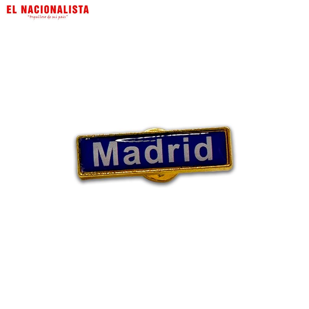 Pin Madrid Calle – Letrero Azul