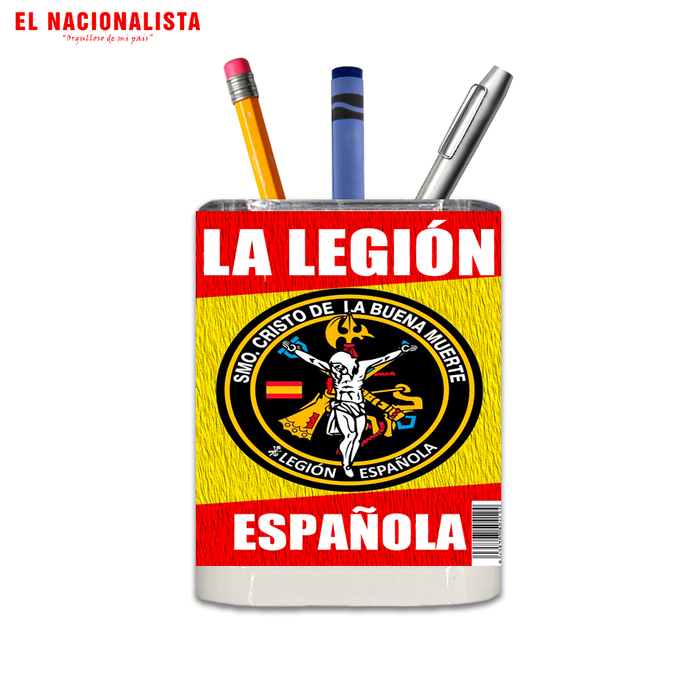 Porta Lápices Cuadrado Cristo de la Buena Muerte – Cubilete de Escritorio con Imagen del Cristo de la Buena Muerte