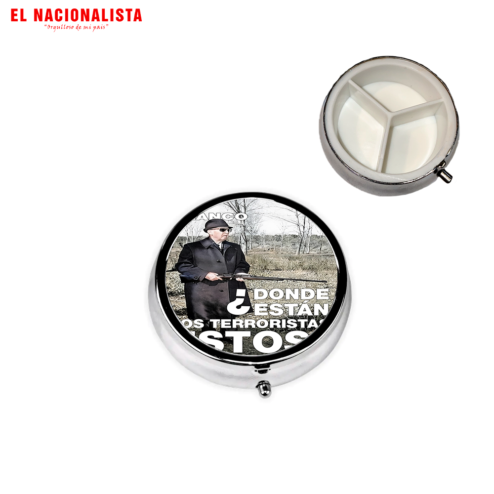 Pastillero Redondo Soy Franco donde están los Terroristas – Práctico y Original Soy Franco donde están los Terroristas