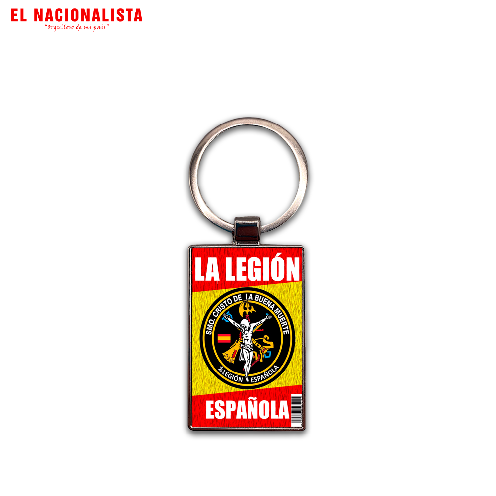 Llavero Rectangular Metálico Cristo de la Buena Muerte – Accesorio con Imagen del Cristo de la Buena Muerte