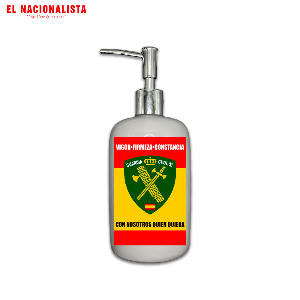 Dispensador de Jabón Guardia Civil España – Dosificador de Baño con Emblema de la Guardia Civil