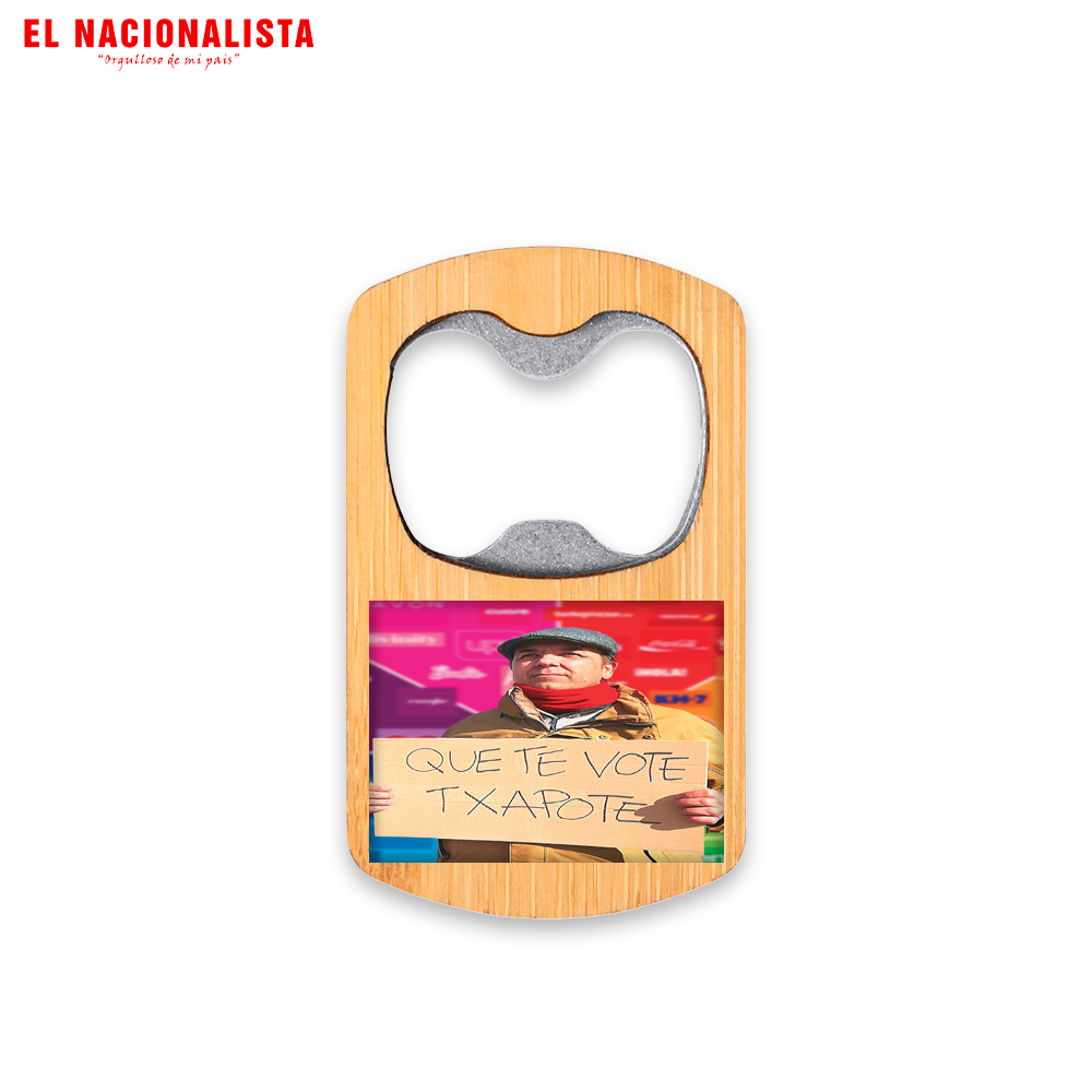 Abridor de Botellas Que te vote Txapote – Práctico y Original Que te vote Txapote