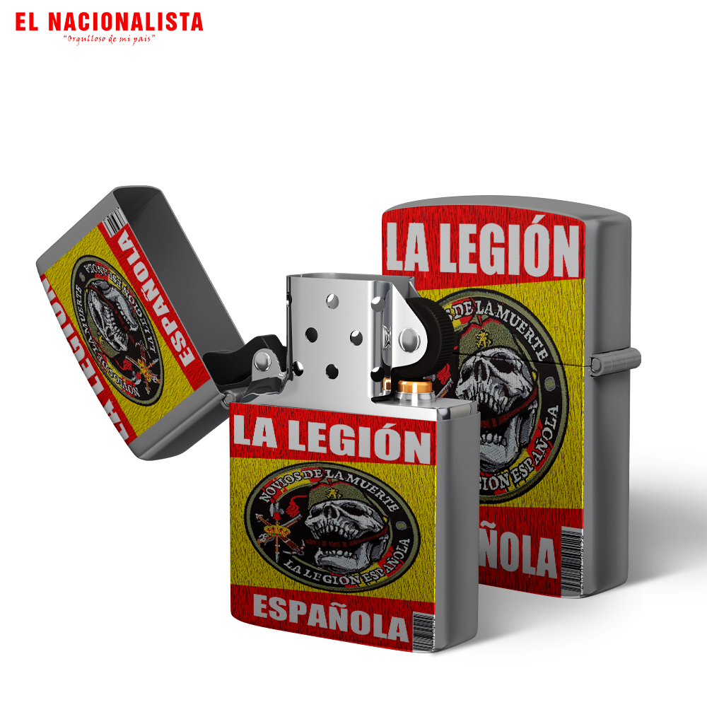 Encendedor Tipo Zippo Legión Española Novios de la Muerte – Mechero de Colección con Emblema Legionario