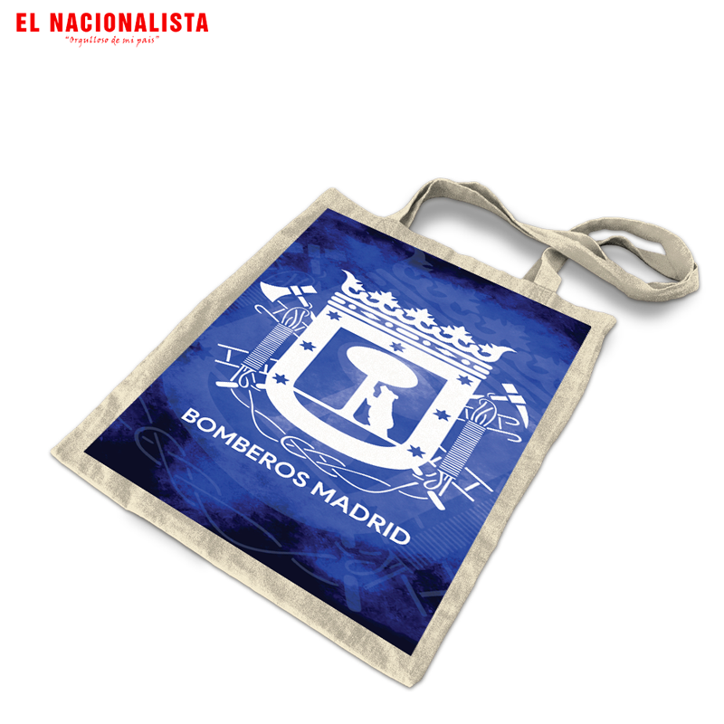 Bolsa de Tela Tote Bag Bomberos Madrid – Bolso con Escudo Oficial