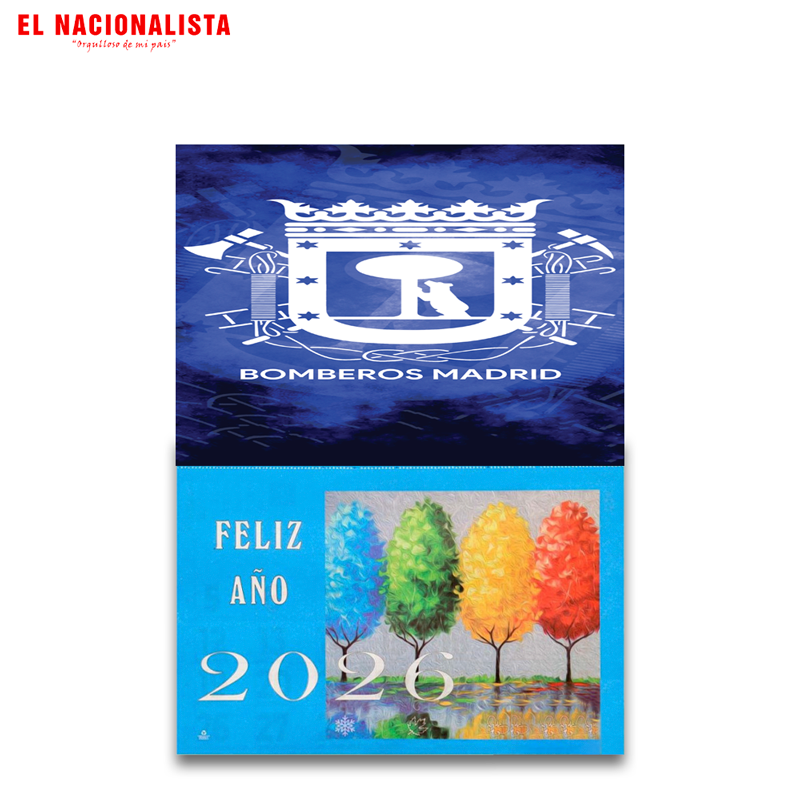 Calendario 2026 Bomberos Madrid – Planificador Anual con Escudo Oficial