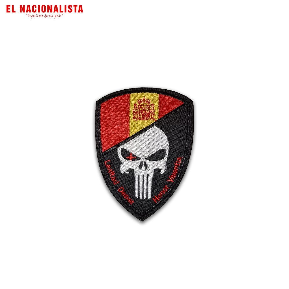 Parche Térmico Calavera España – Lealtad Honor Valentía Bandera