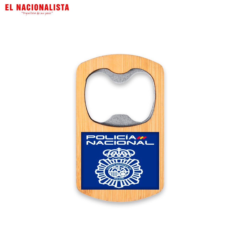Abridor de Botellas Policía Nacional – Abre Cervezas con Emblema de la Policía Nacional