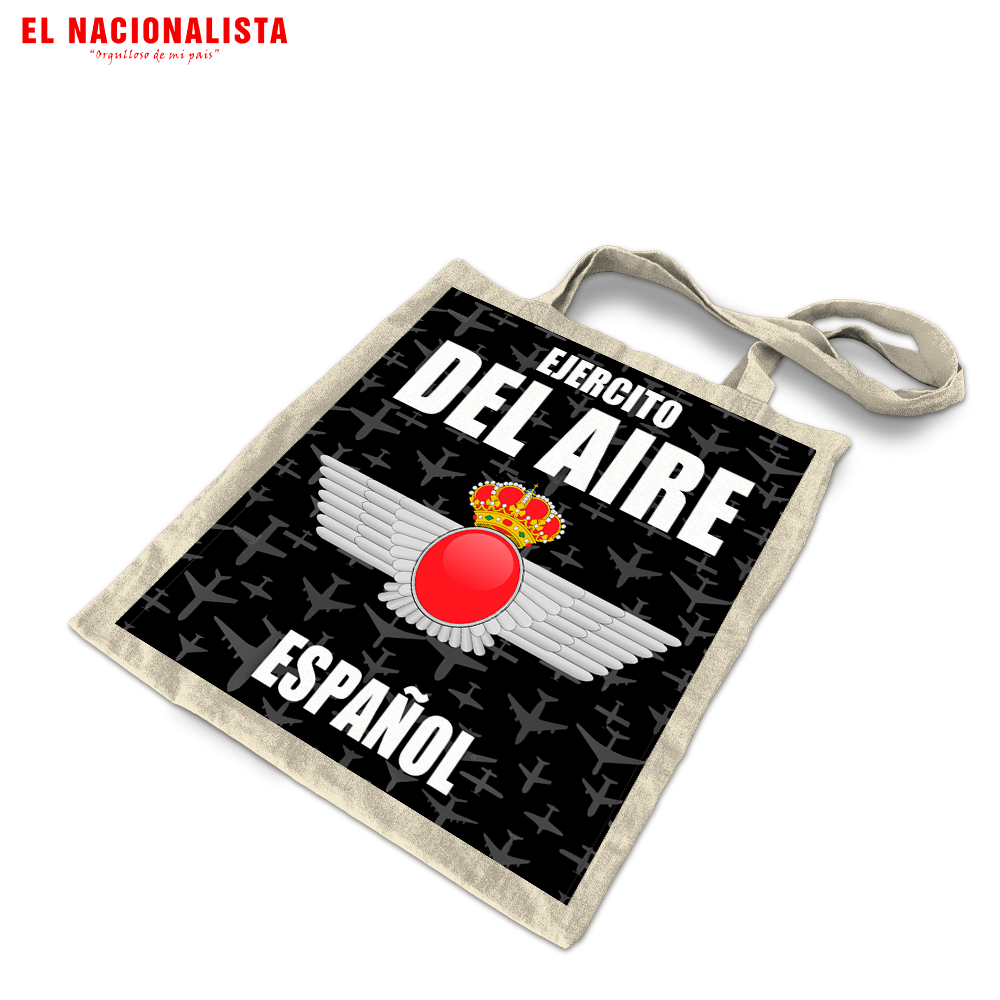 Bolsa de Tela Tote Bag Ejército del Aire Español – Bolso con Emblema del Ejército del Aire