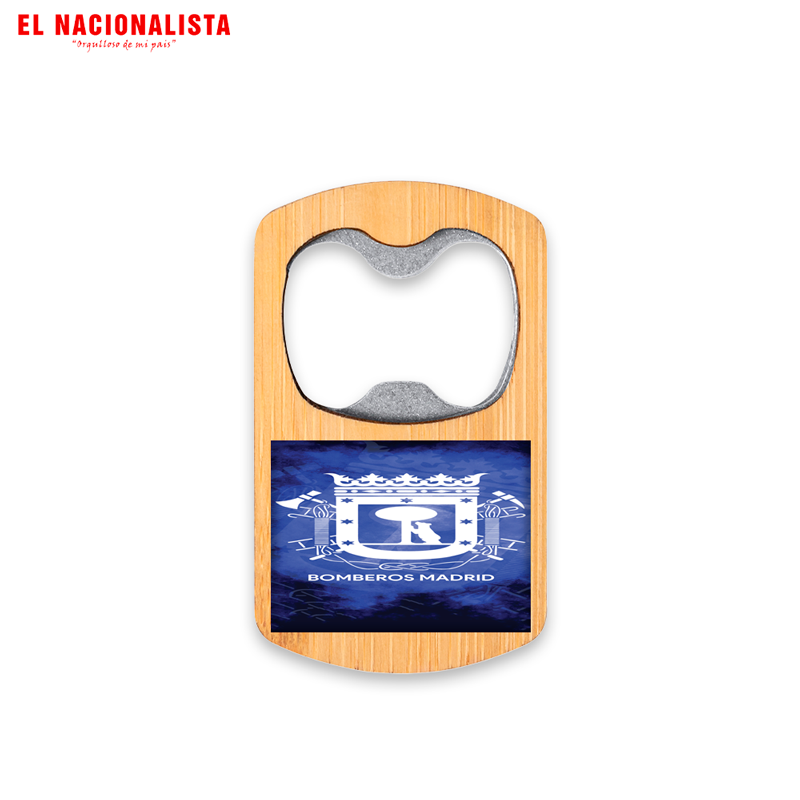 Abridor de Botellas Bomberos Madrid – Abre Cervezas con Escudo Oficial