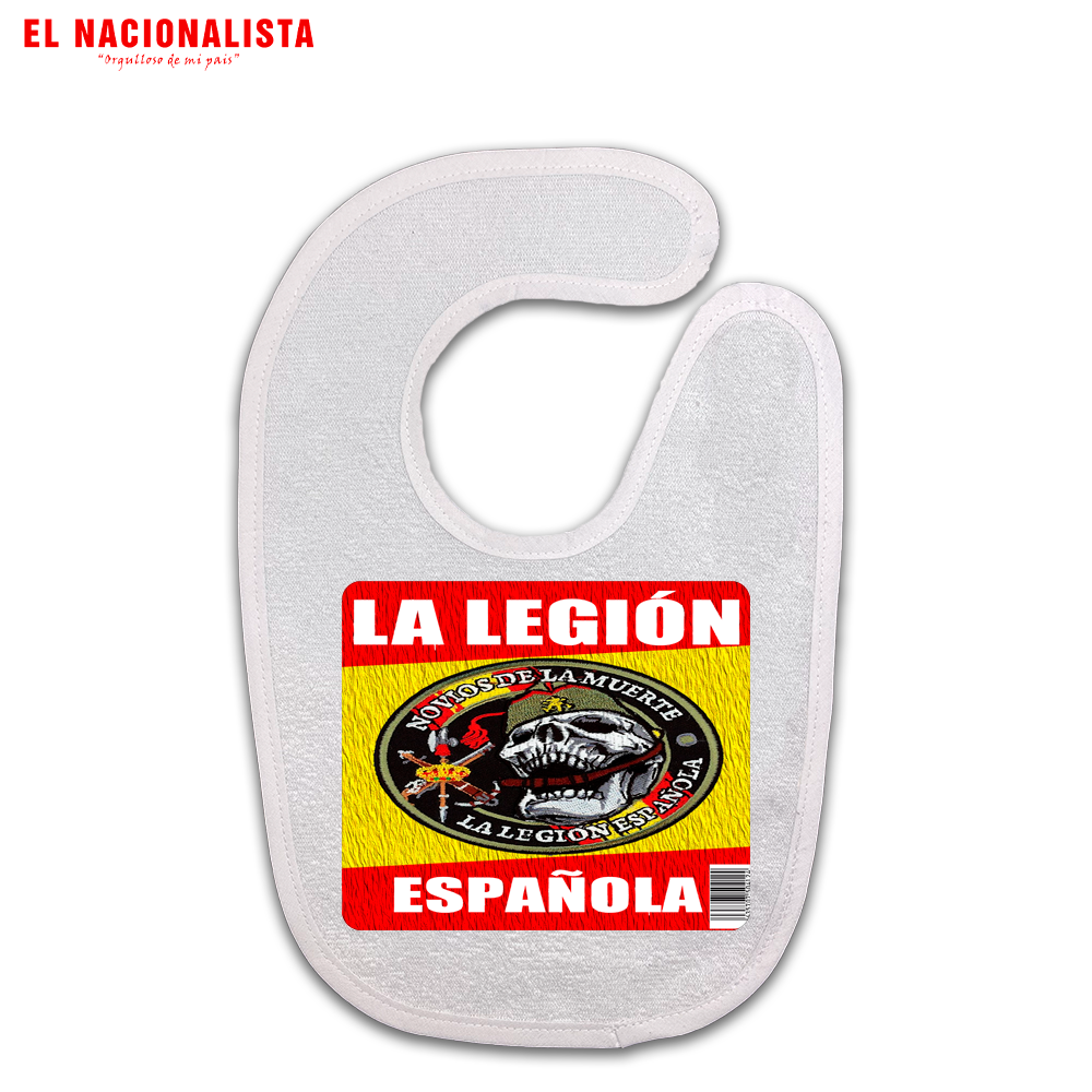 Babero para Bebé Legión Española Novios de la Muerte – Babero Personalizado con Emblema Legionario