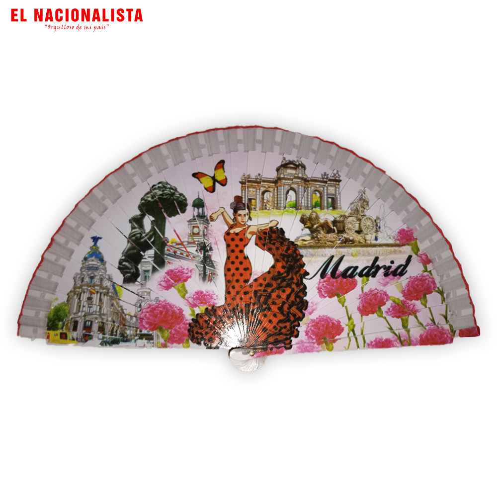 Abanico Madrid con Flamenca y Monumentos