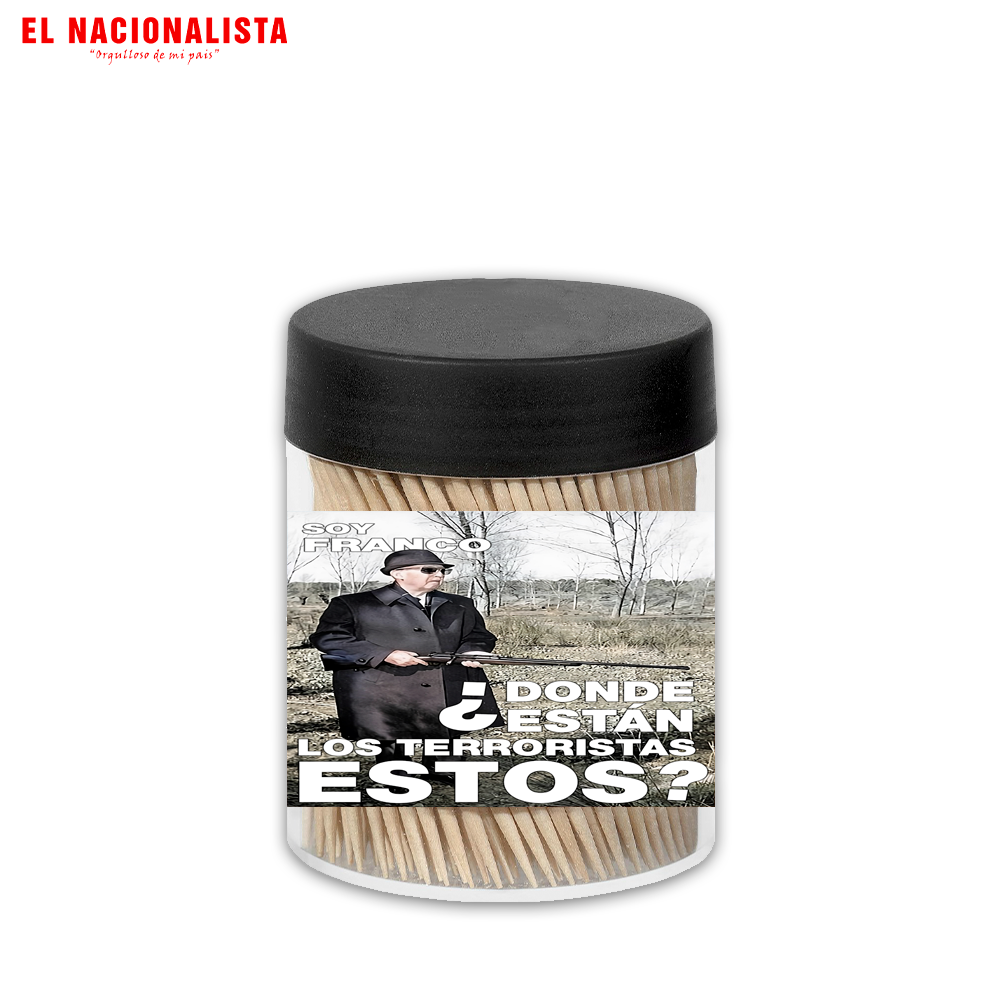 Palillero Soy Franco donde están los Terroristas – Detalle para tu Mesa Soy Franco donde están los Terroristas