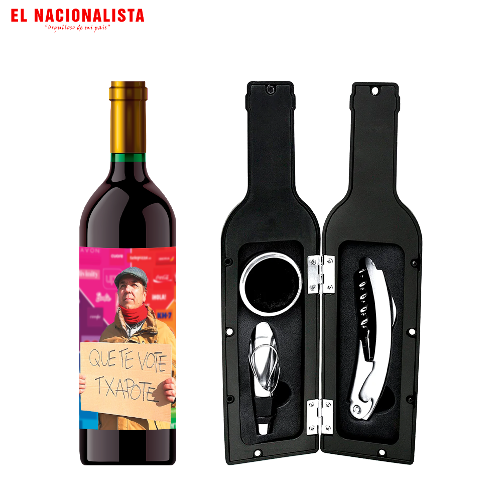 Kit Sacacorchos Que te vote Txapote – Set para Amantes del Vino Que te vote Txapote