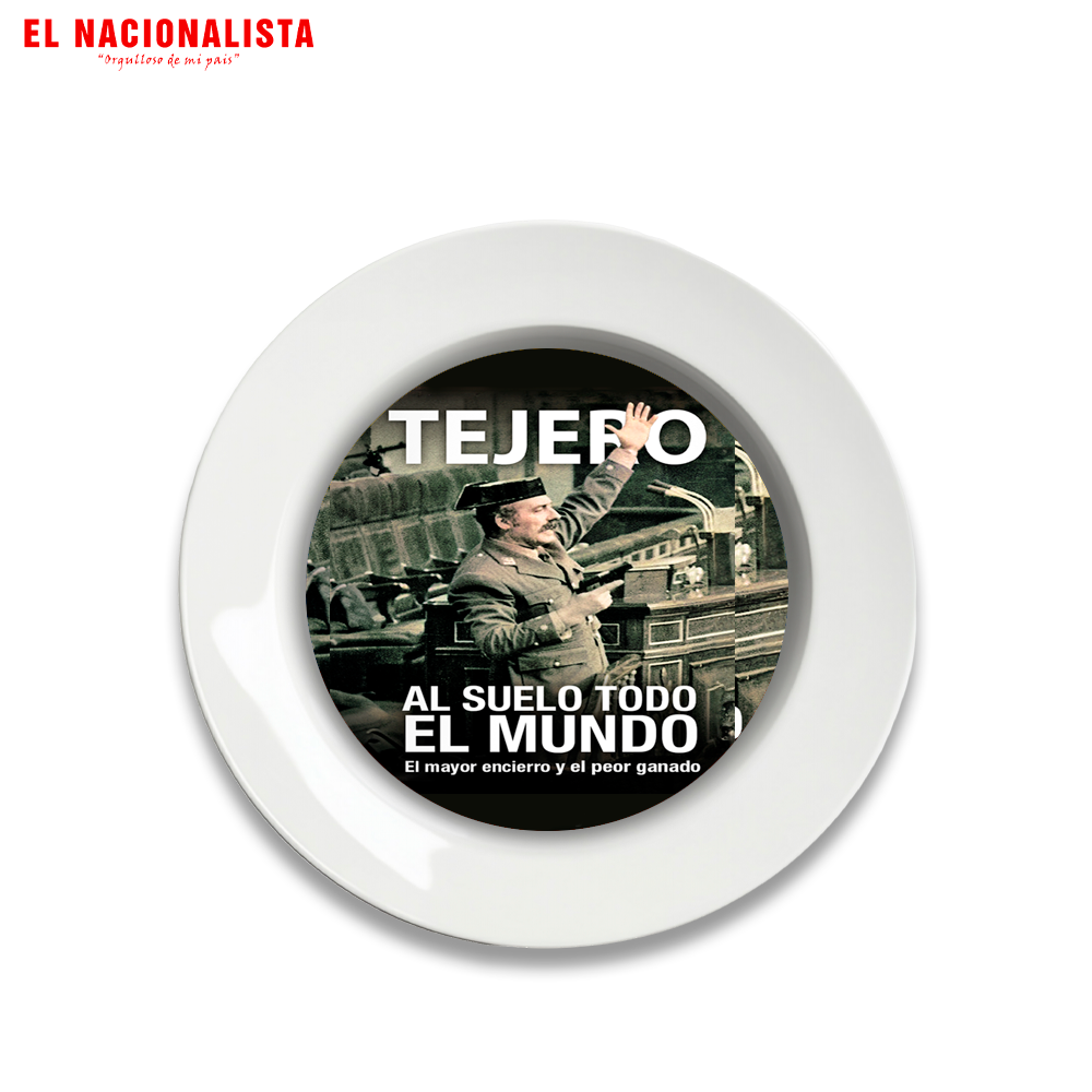 Plato Decorativo Tejero Al suelo todo el mundo – Arte en tu Mesa Tejero Al suelo todo el mundo