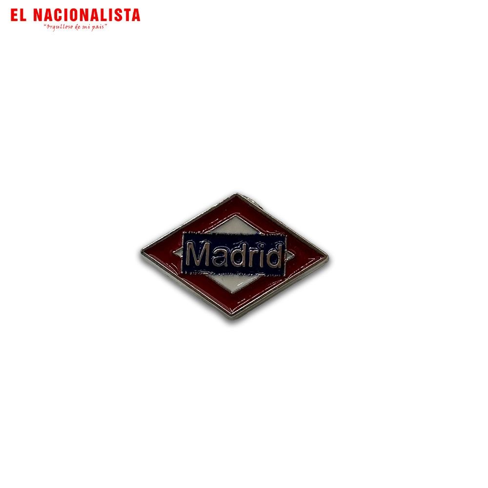 Pin Metro Madrid – Rombo Rojo y Azul