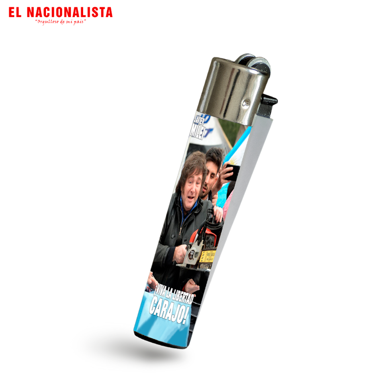 Mechero Clásico Javier Milei – Encendedor Viva la Libertad Carajo