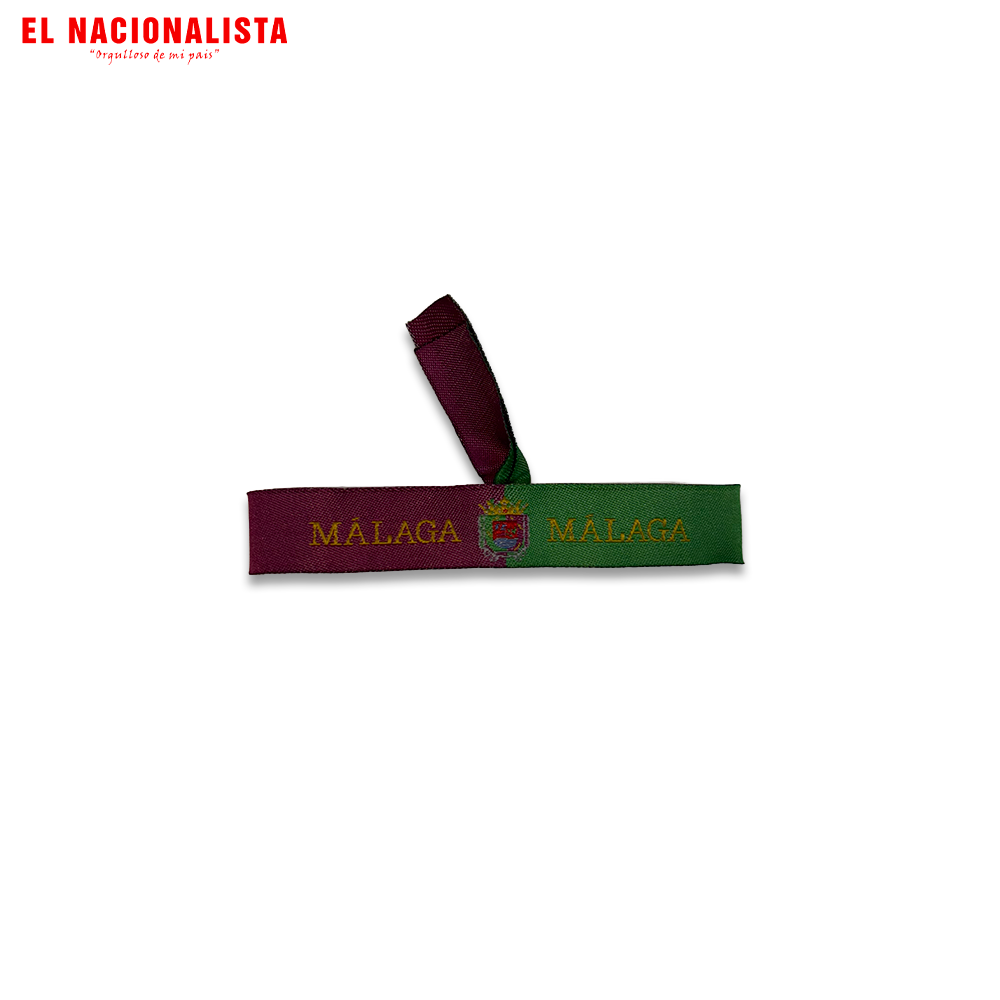 Pulsera Málaga Escudo – Bicolor Morada y Verde