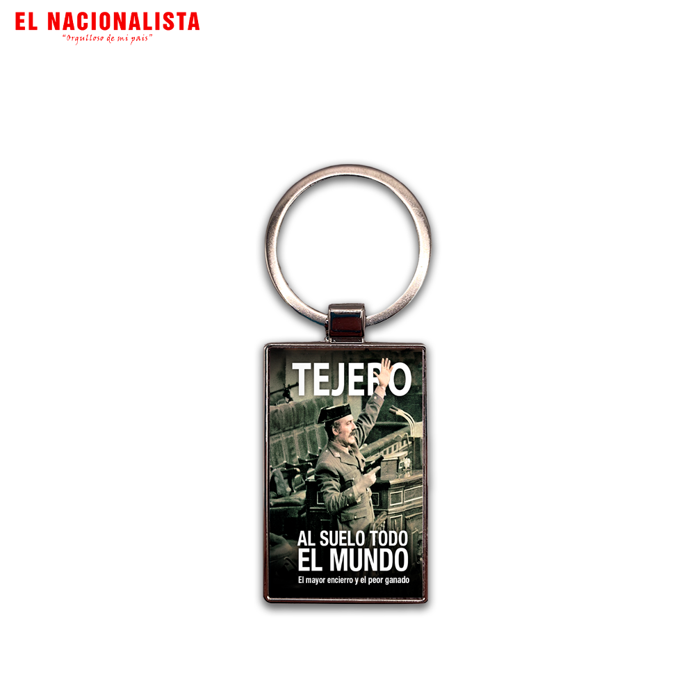 Llavero Rectangular Tejero Al suelo todo el mundo – Diseño Exclusivo Tejero Al suelo todo el mundo