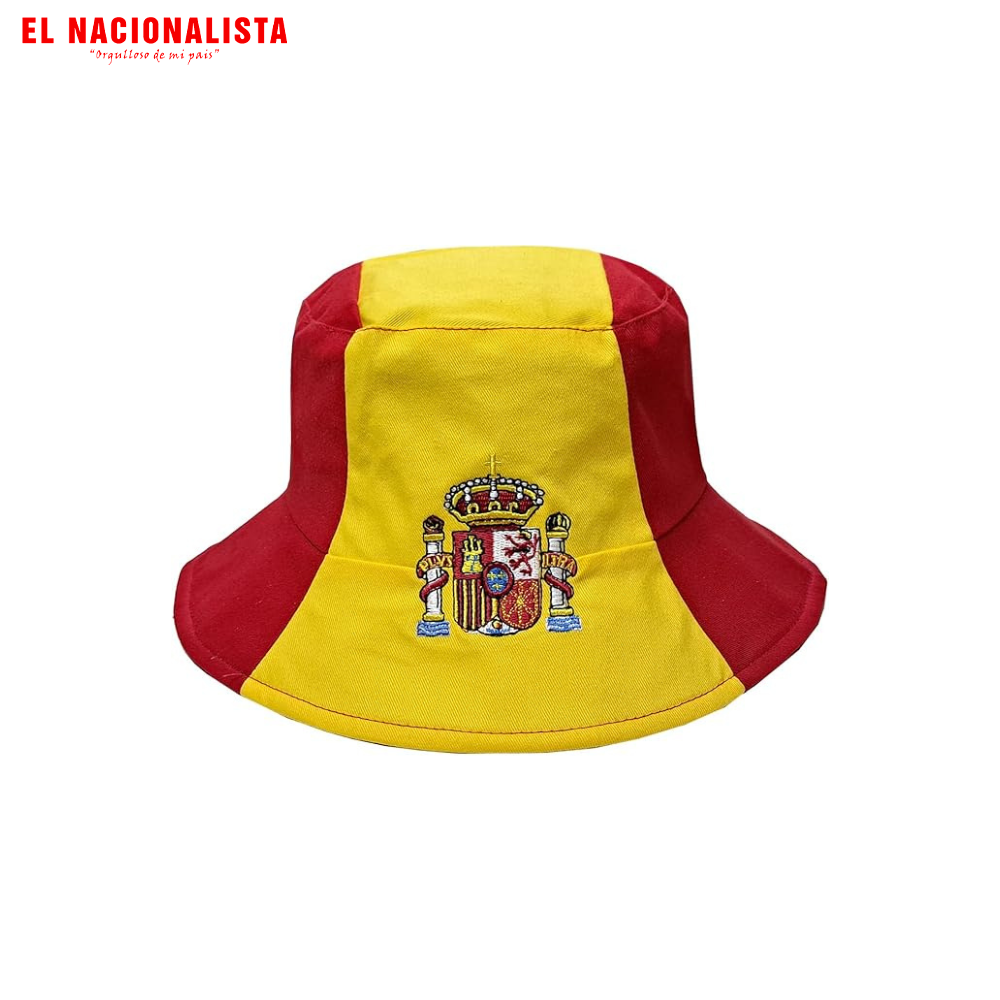 Gorro de Pescador de España "Bucket Hat" – Sombrero de Sol Ajustable con Escudo Bordado Premium