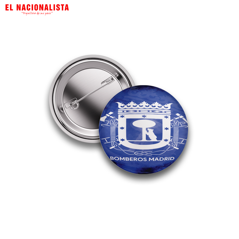 Pin de Solapa Bomberos Madrid – Insignia Metálica con Escudo Oficial