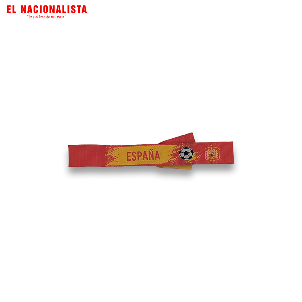 Pulsera de Tela España de Fútbol – Pulsera Deportiva de Animación para el Mundial