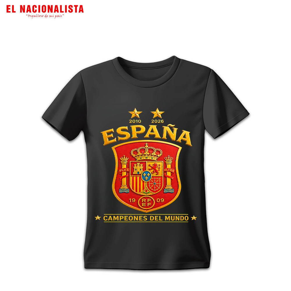 Camiseta España Escudo RFEF Campeones del Mundo 2010 2026