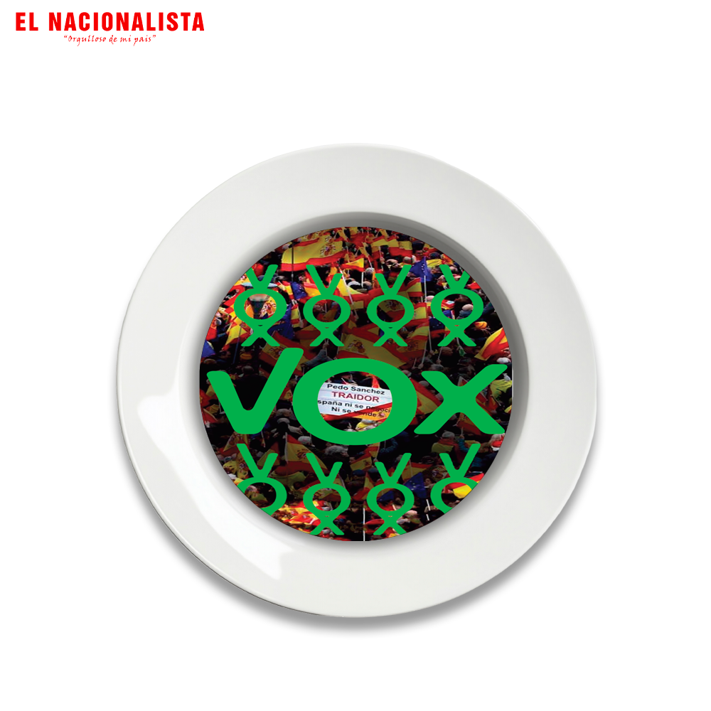 Plato Decorativo Vox con muchos Vox – Arte en tu Mesa Vox con muchos Vox