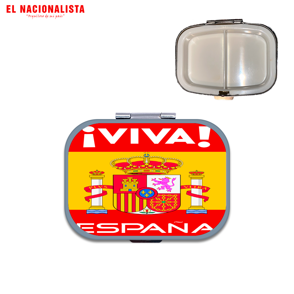 Pastillero Cuadrado Viva España bandera – Práctico y con Estilo Viva España bandera