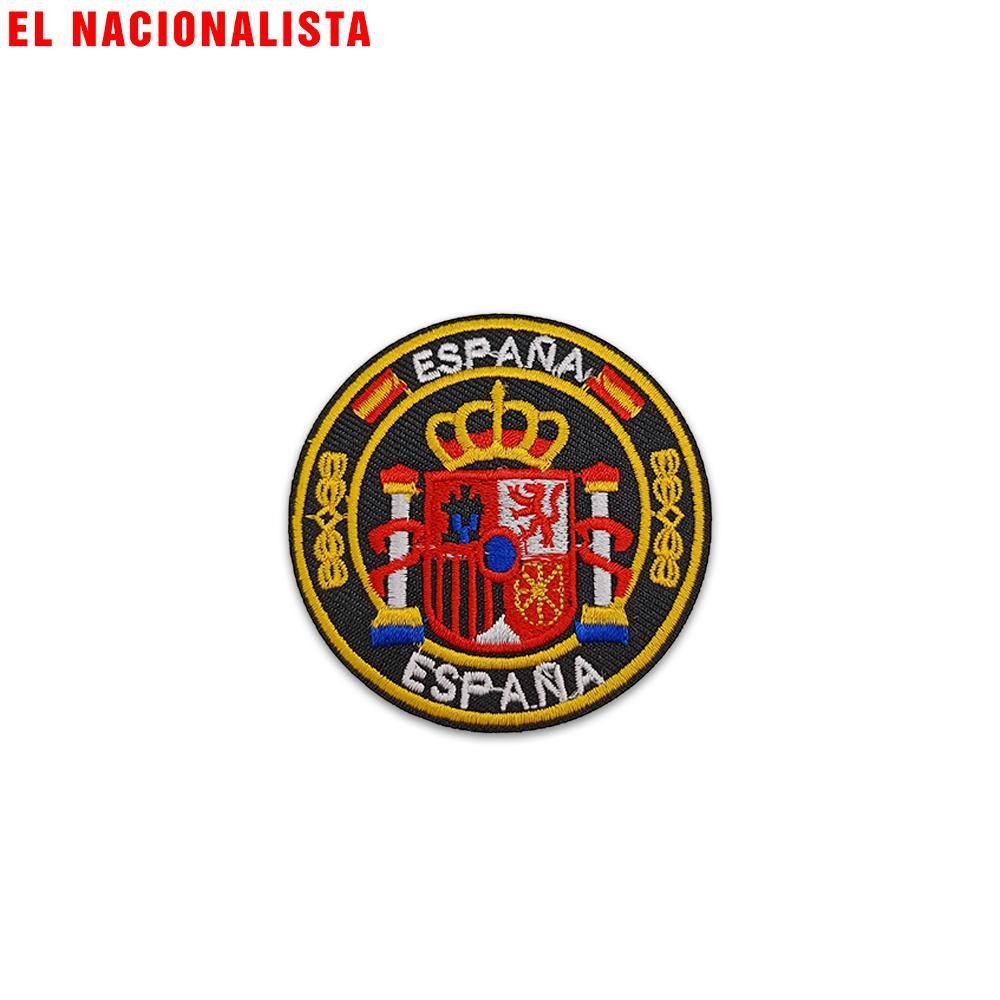 Parche Térmico España Escudo Redondo – Negro y Dorado
