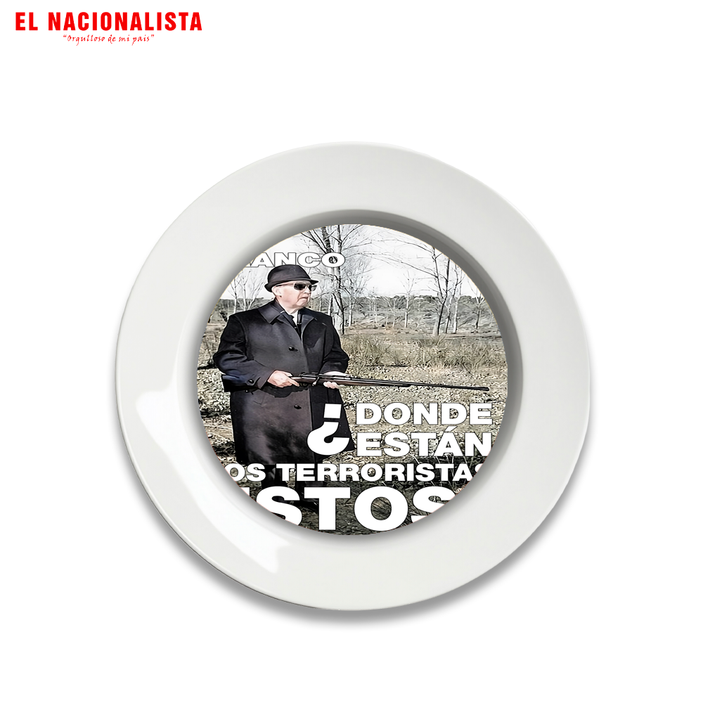 Plato Decorativo Soy Franco donde están los Terroristas – Arte en tu Mesa Soy Franco donde están los Terroristas