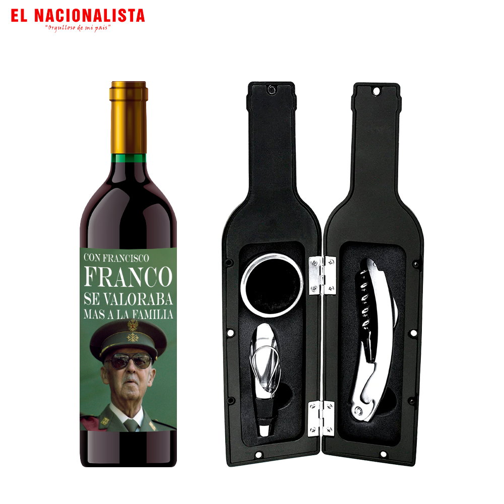 Kit Vino Sacacorchos Con Francisco Franco se valoraba la Familia