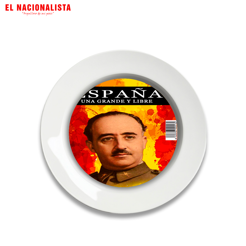Plato Decorativo España Grande y Libre Franco – Arte en tu Mesa España Grande y Libre Franco