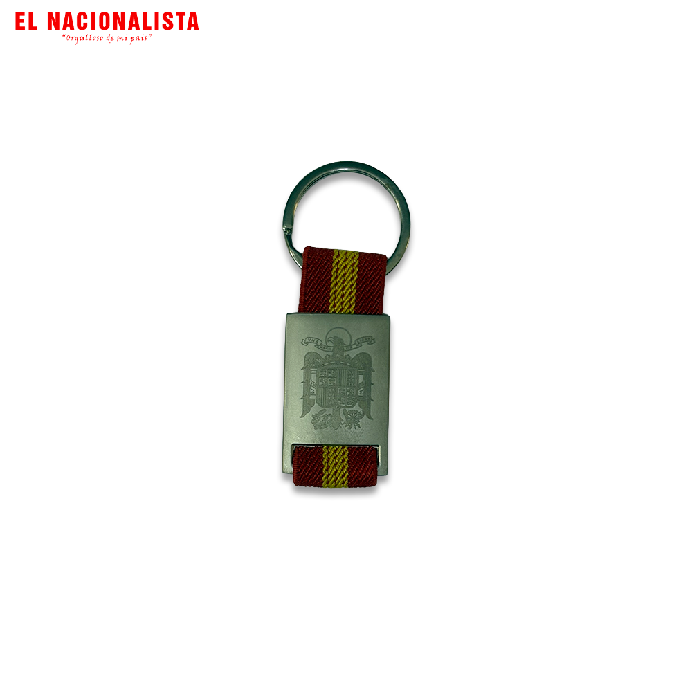 Llavero de Tela Águila de San Juan – Cinta Bandera España Grabado