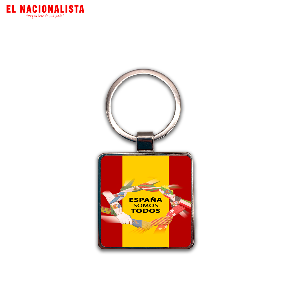 Llavero Cuadrado España somos todos – Lleva tu Estilo España somos todos
