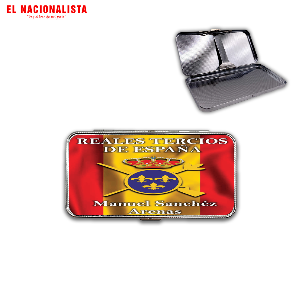 Pitillera Metálica Tercios de España – Estuche de Bolsillo Tercios de España